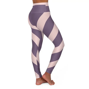 Purple Swirl Yoga Leggings - High Waist Skinny Fit - Dipaliz - Gifts Online
