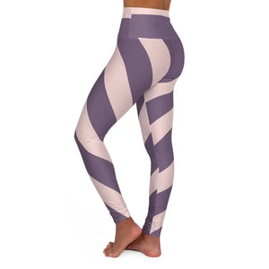 Purple Swirl Yoga Leggings - High Waist Skinny Fit - Dipaliz - Gifts Online