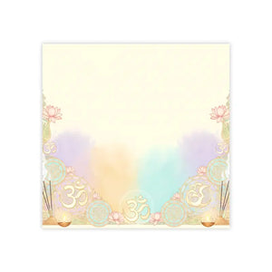 Yoga Om Lotus Note Pads - Pastel Meditation Sticky Notes - Dipaliz - 4’’ x / White - Paper Products