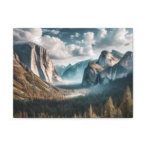 Yosemite Mountains Canvas Print Lifelong Color Guarantee Dipaliz - 1.5’’ / 16″ x 12″ - Prints