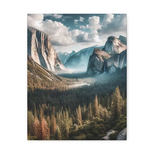Yosemite Mountains Canvas Print Lifelong Color Guarantee Dipaliz - 1.5’’ / 11″ x 14″ - Prints