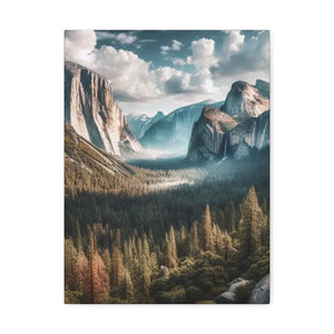 Yosemite Mountains Canvas Print Lifelong Color Guarantee Dipaliz - 1.5’’ / 12″ x 16″ - Prints