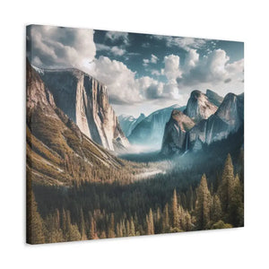 Yosemite Mountains Canvas Print Lifelong Color Guarantee Dipaliz - Prints