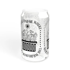 Floral Glass Tumbler Wildflowers Grow Bamboo Lid - Dipaliz - Tumblers