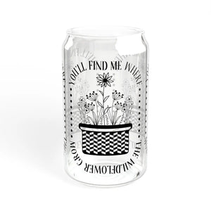 Floral Glass Tumbler Wildflowers Grow Bamboo Lid - Dipaliz - Tumblers