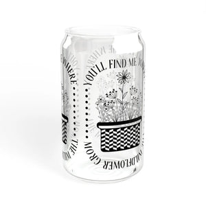 Floral Glass Tumbler Wildflowers Grow Bamboo Lid - Dipaliz - Tumblers