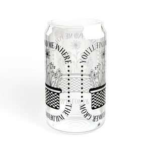 Floral Glass Tumbler Wildflowers Grow Bamboo Lid - Dipaliz - Tumblers