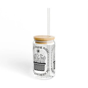 Floral Glass Tumbler Wildflowers Grow Bamboo Lid - Dipaliz - Tumblers