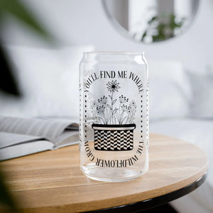 Floral Glass Tumbler Wildflowers Grow Bamboo Lid - Dipaliz - Tumblers