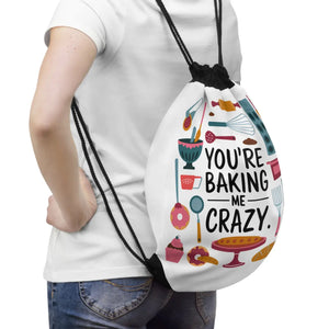 Vibrant Outdoor Drawstring Bag - Baking me Crazy - Dipaliz - Backpacks