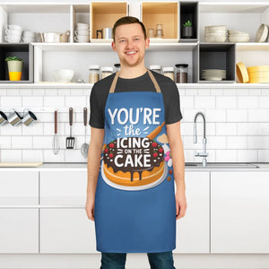 Stylish Cake Lover’s Apron - Blue Icing Design - Dipaliz - Aprons