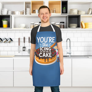 Stylish Cake Lover’s Apron - Blue Icing Design - Dipaliz - Aprons