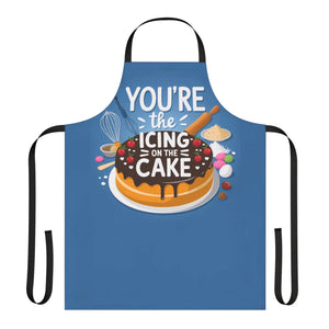 Stylish Cake Lover’s Apron - Blue Icing Design - Dipaliz - Aprons