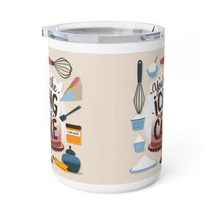 Insulated Coffee Mug with Clear Acrylic Lid - Dipaliz - 10oz / White - Mugs