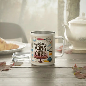 Insulated Coffee Mug with Clear Acrylic Lid - Dipaliz - 10oz / White - Mugs