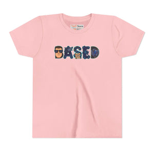 Youth ?Based’ Graphic Tee – Cool Sunglasses Design - T-shirts