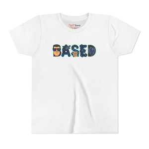Youth ?Based’ Graphic Tee – Cool Sunglasses Design - T-shirts