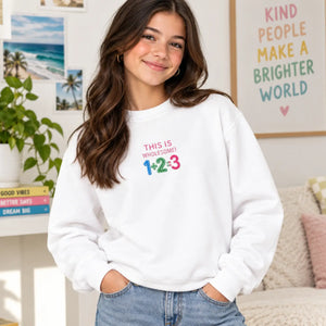 Dipaliz youth crewneck sweatshirt abc prints cotton - sweatshirts