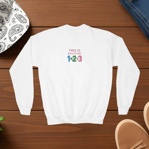 Youth Crewneck Sweatshirt - Vibrant Abc Prints - Dipaliz - White / Xs - Sweatshirts