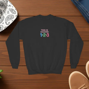 Youth Crewneck Sweatshirt - Vibrant Abc Prints - Dipaliz - Black / Xs - Sweatshirts