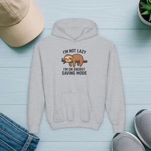Kids Clothes - Youth Energy Saving Mode Hoodie Ultra Soft Sloth Squad - Dipaliz s / Sport Grey