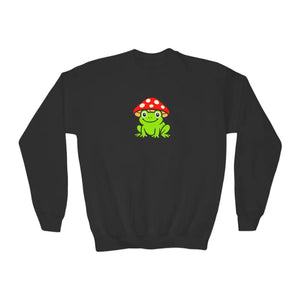 Youth Frog Mushroom Crewneck Sweatshirt - Comfy Adventure Style - Dipaliz - Sweatshirts