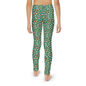 Abstract Circles Length Leggings – Youth Size - Dipaliz - Activewear