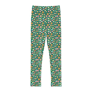 Abstract Circles Length Leggings – Youth Size - Dipaliz - Activewear