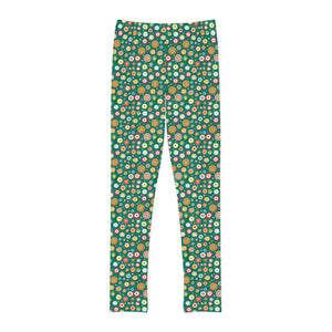 Abstract Circles Length Leggings – Youth Size - Dipaliz - Activewear