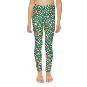 Abstract Circles Length Leggings – Youth Size - Dipaliz - Activewear