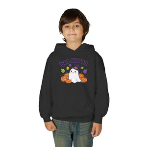 Youth Halloween Ghost Hoodie - ?Boo Scared’ Cute Pumpkin Kids Pullover - Hoodies