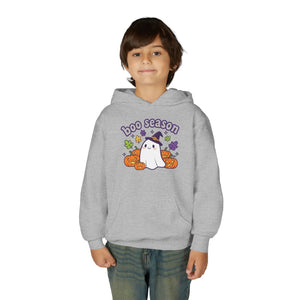 Youth Halloween Ghost Hoodie - ?Boo Scared’ Cute Pumpkin Kids Pullover - Hoodies