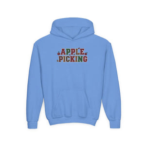 Youth Hoodie - ?Apple Picking’ Fall Kids Pullover | Autumn Harvest Sweatshirt - Hoodies