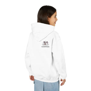 Youth Hoodie, Minimal Floral Crest ?Grow Wild’ Chest Design - Hoodies