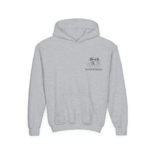 Youth Hoodie, Minimal Floral Crest ?Grow Wild’ Chest Design - Hoodies