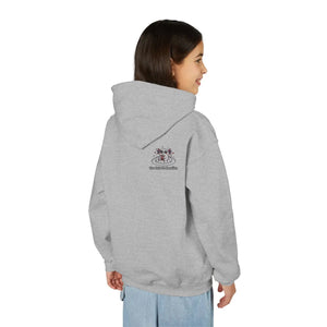 Youth Hoodie, Minimal Floral Crest ?Grow Wild’ Chest Design - Hoodies