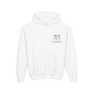 Youth Hoodie, Minimal Floral Crest ?Grow Wild’ Chest Design - Hoodies