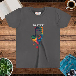 Youth Jam Session Short Sleeve Shirt for Cool Kids - Dipaliz - s / Dark Heather Grey - T-shirts
