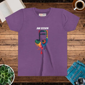 Youth Jam Session Short Sleeve Shirt for Cool Kids - Dipaliz - s / Heather Team Purple - T-shirts