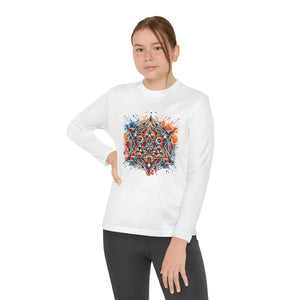 Geometric Youth Long Sleeve Competitor Tee Active Wear Dipaliz - T-shirts