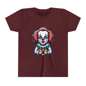 Spooky Clown Youth Short Sleeve - Halloween Cotton - Dipaliz - T-shirts
