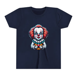 Spooky Clown Youth Short Sleeve - Halloween Cotton - Dipaliz - T-shirts