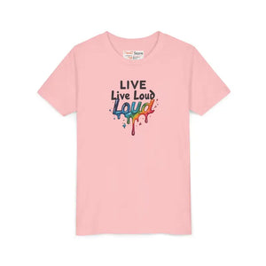 Youth Short Sleeve Tee - Live Loud Bold Colors - Dipaliz - T-shirts