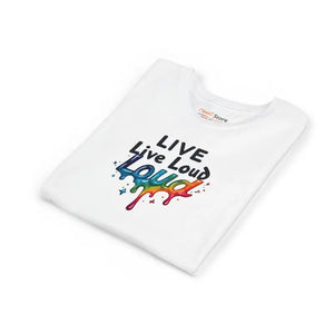 Youth Short Sleeve Tee - Live Loud Bold Colors - Dipaliz - T-shirts