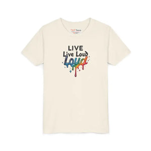 Youth Short Sleeve Tee - Live Loud Bold Colors - Dipaliz - T-shirts