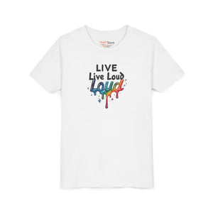 Youth Short Sleeve Tee - Live Loud Bold Colors - Dipaliz - T-shirts