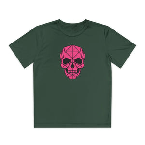 Youth Skull Tee - Pink Geometric Graphic T-shirt - T-shirts - s