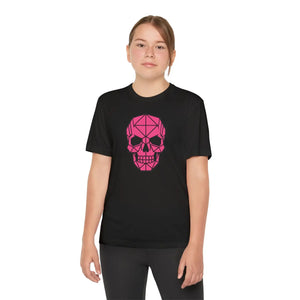 Youth Skull Tee - Pink Geometric Graphic T-shirt - T-shirts - s