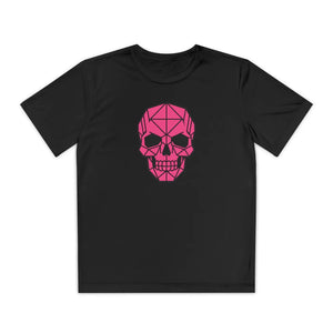 Youth Skull Tee - Pink Geometric Graphic T-shirt - T-shirts - s