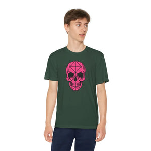 Youth Skull Tee - Pink Geometric Graphic T-shirt - T-shirts - s